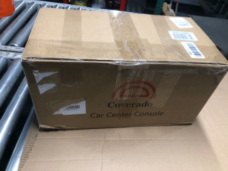 Photo 1 of Coverado Car Center Console, Universal Rear Bench Seat Console, Back Seat Car Organizer, Automotive Center Console with Cup Holder & Phone Holder, Central Armrest Box (Update, Black)