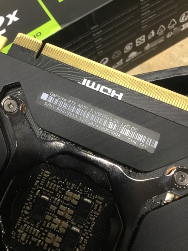 Photo 1 of MSI Gaming GeForce RTX 4070 Ti 12GB GDRR6X 192-Bit HDMI/DP Nvlink TORX Fan 4.0 Ada Lovelace Architecture Graphics Card (RTX 4070 Ti Ventus 2X 12G OC), Black