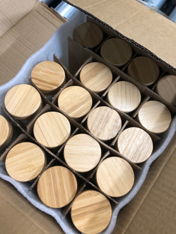Photo 1 of AISIPRIN Glass Spice Jars with Bamboo Lids | Square Spice Jar with Labels | Spice Bottles With Shaker Lids | Spice Containers | for Cabinet,Drawer,Spice Rack | Seasoning Organizer (Pack of 24)