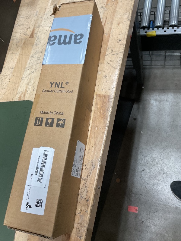 Photo 1 of YNL Shower Curtain Rod 34-82 Inches (2.8-6.8ft) Adjustable Spring Shower Rod No Drilling, Non-Slip, Never Rust, Stainless Steel, Suitable for Bathroom Window Living room, Gold