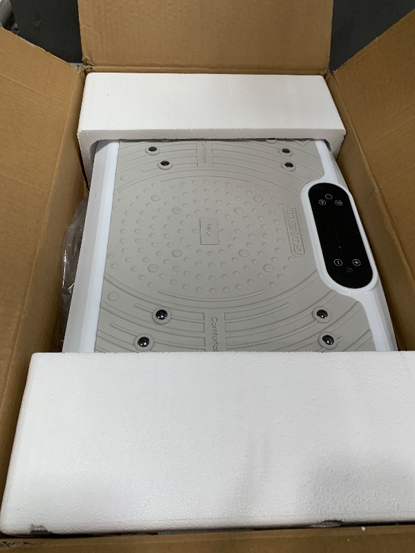 Photo 1 of Vibration Plate Exercise Machine Weight Loss, Full Body Workout Vibration Plate Lymphatic Drainage, 199 Adjustable Speeds Power Shaping Waver Vibrating Plate 450 Lbs Capacity Fitness Platform White