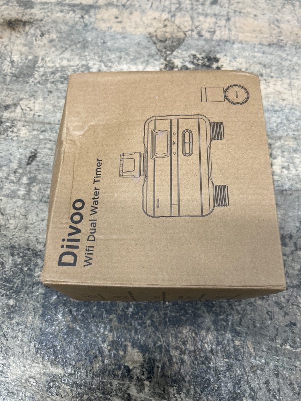Photo 1 of Diivoo WiFi Water Timer 2 Zone with Built-in Water Flow Meter, Smart Water Timer for Garden Hose, Wireless Remote Control Sprinkler System with Wi-Fi Hub, Rain Delay and Manual Watering, Leakproof