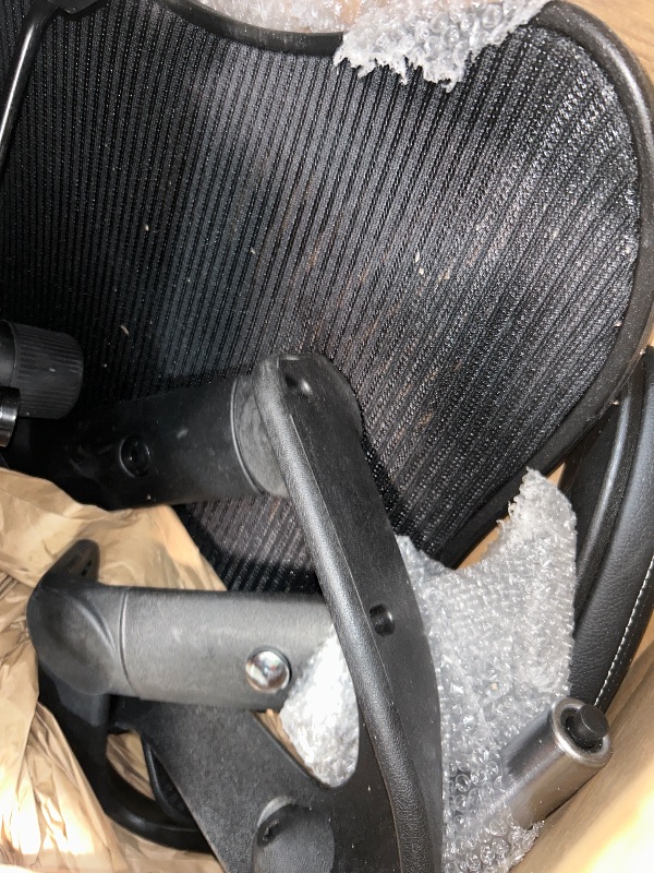 Photo 1 of ** PARTS ONLY ** 
Flash Furniture Kale High Back Designer Black Mesh Executive Swivel Ergonomic Office Chair with LeatherSoft Seat and Adjustable Arms