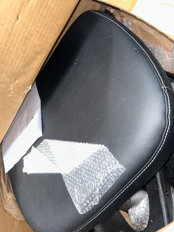 Photo 1 of ** PARTS ONLY ** 
Flash Furniture Kale High Back Designer Black Mesh Executive Swivel Ergonomic Office Chair with LeatherSoft Seat and Adjustable Arms
