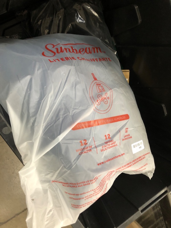 Photo 1 of Sunbeam Royal Ultra Fleece Heated Electric Blanket King Size, 90" x 100", 12 Heat Settings, 12-Hour Selectable Auto Shut-Off, Fast Heating, Machine Washable, Warm and Cozy, Indigo