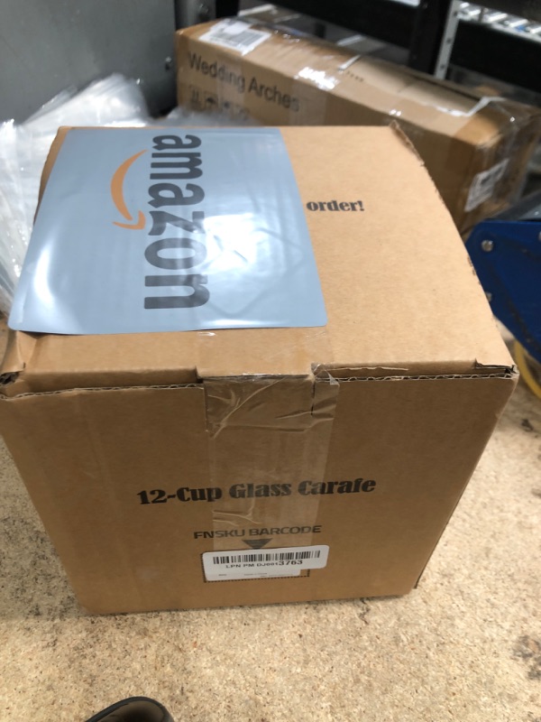 Photo 1 of 12-Cup Replacement Glass Carafe Pot Compatible with Hamilton Coffee Maker Models 46310, 49976, 49966, 49350, 49957, 49954, 49933, 49980A, 49980Z, 49983, 49618, 46300, 49950