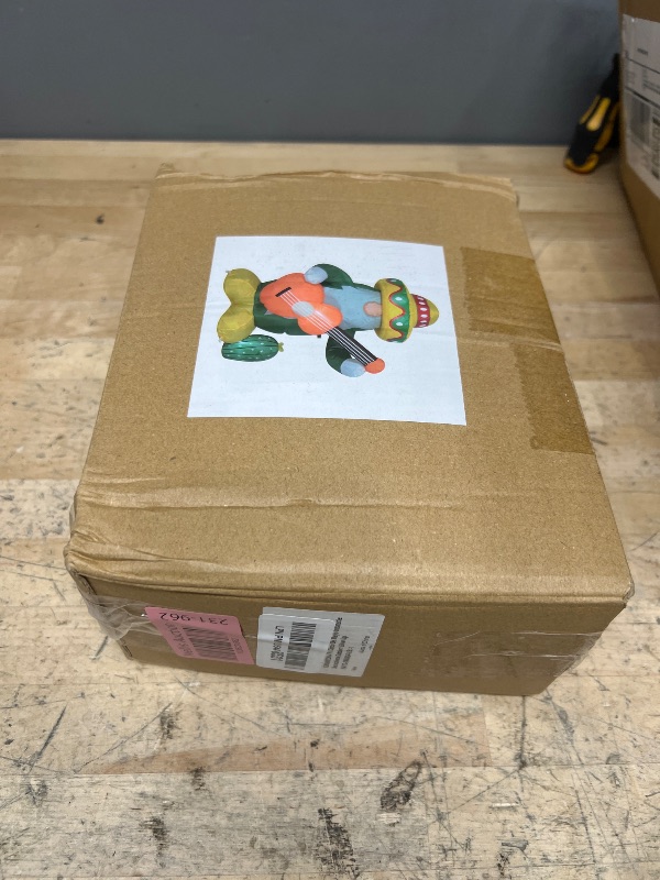Photo 1 of 4 Ft Mexican Fiesta Party Decorations Inflatable Gnomes with Cactus & Sombreros & Guitar, Built-in LED Light Blow Up Mexican Day of The Dead Fiesta Party Favors Outdoor Yard Dia de Los Muertos Decor