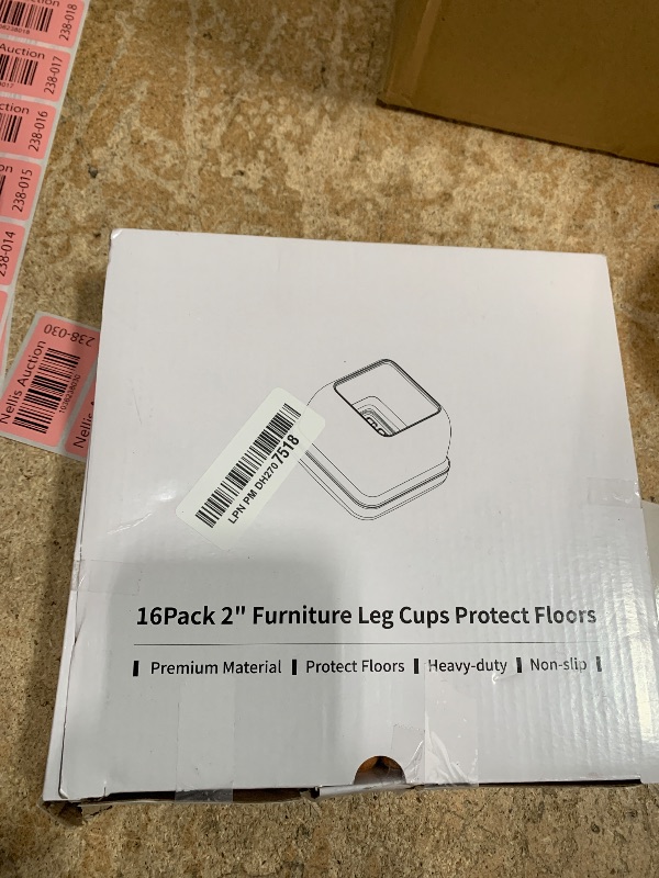 Photo 1 of 16PCS Extra Large Chair Leg Floor Protectors, Felt Furniture Pads for Hardwood Floors, Square Clear Sofa Bed Dining Table Chair Leg Covers to Protect Floors and Prevent Scratches & Noise(Fit:1.5"-2")