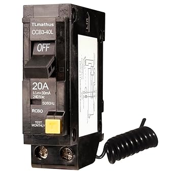 Photo 1 of 20 amps Gfci Breaker, Plug In Ground Fault Circuit Interrupter, Self Testing, 20 Amp, 1 Pole, 120V,10,000 AIC,Easy to Install