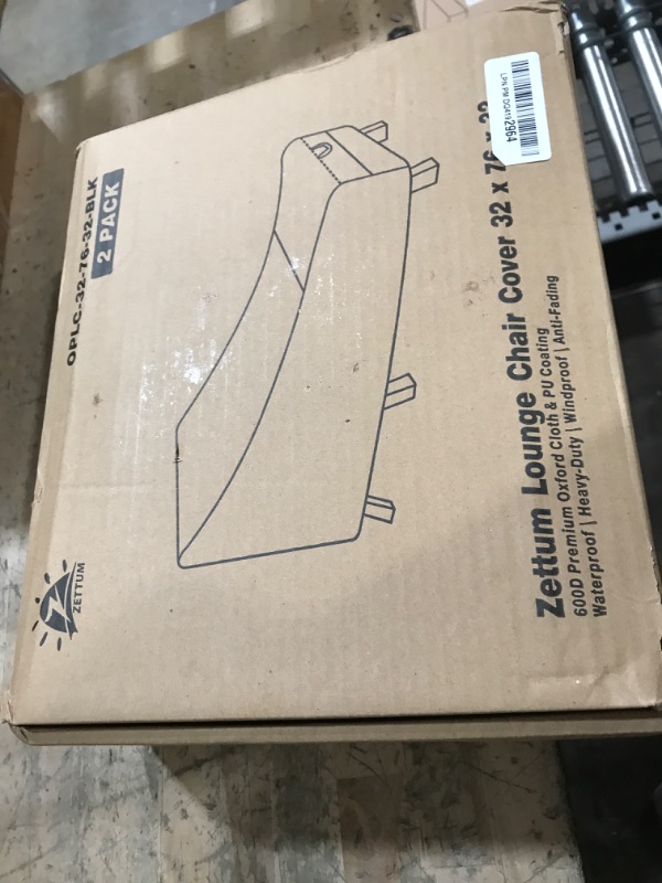 Photo 1 of (used)(sun damage)Zettum Outdoor Lounge Chair Cover 2 Pack - Waterproof Patio Chaise Lounge Chair Cover