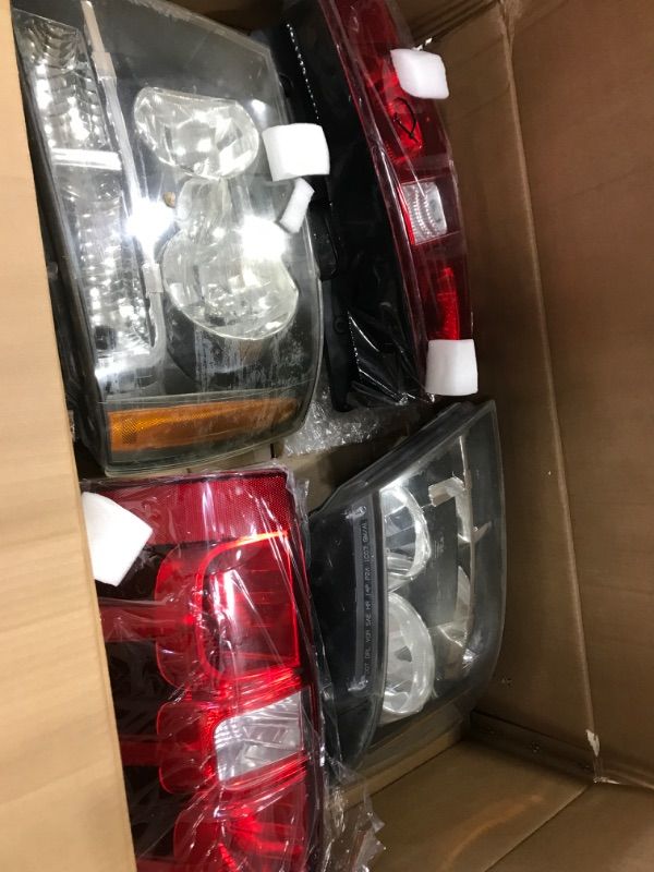 Photo 1 of (used) SAFAUTOPARTS Headlights & OE Style Tail Light Assembly Combo for 2007-2014 Chevy Tahoe Suburban Taillight 