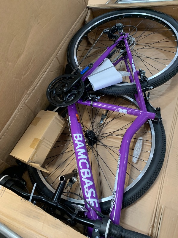 Photo 1 of *UNABLE TO FULLY TEST** HH HILAND 26 Inch Womens and Mens Mountain Bike, 21 Speed Steel Frame Adult Bicycle, MTB with Suspension Fork Purple