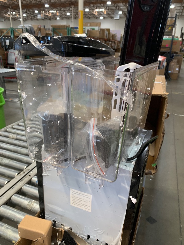 Photo 1 of *POWERS ON//MISSING PARTS** VEVOR Commercial Beverage Dispenser, 2 Tanks 10 L / 10.6 QT Per Tank Juice Dispenser, 270W Stainless Steel Ice Tea Drink Machine with 45°F-54°F Cooling Temperature, for Cold Drink Restaurant Bar Party