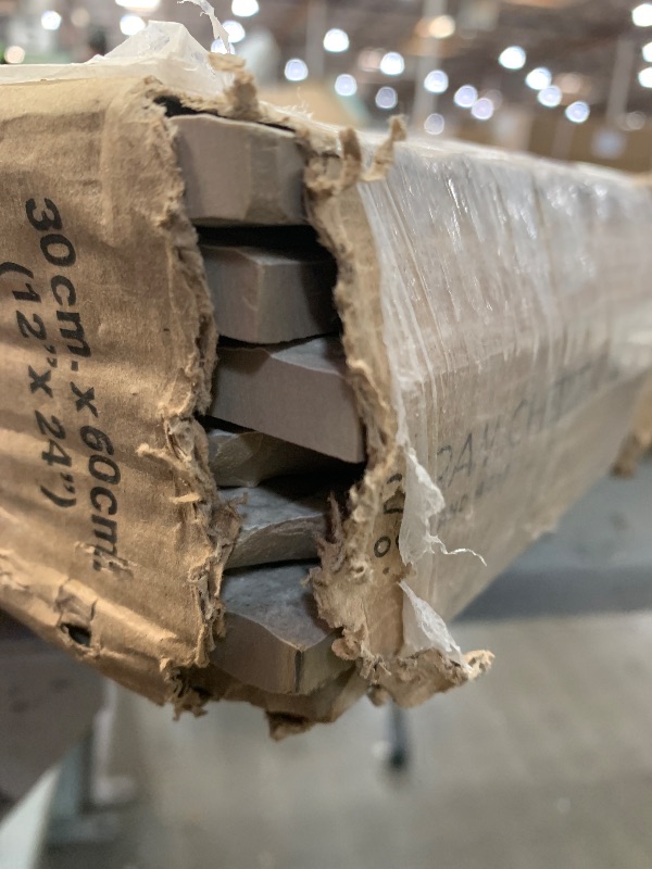 Photo 1 of *MINOR CRACKED** Bedrosians Purestone 12" x 24" Matte Muretto Textured Porcelain Tile, Grigio (7-Pack, 13.56 SF)