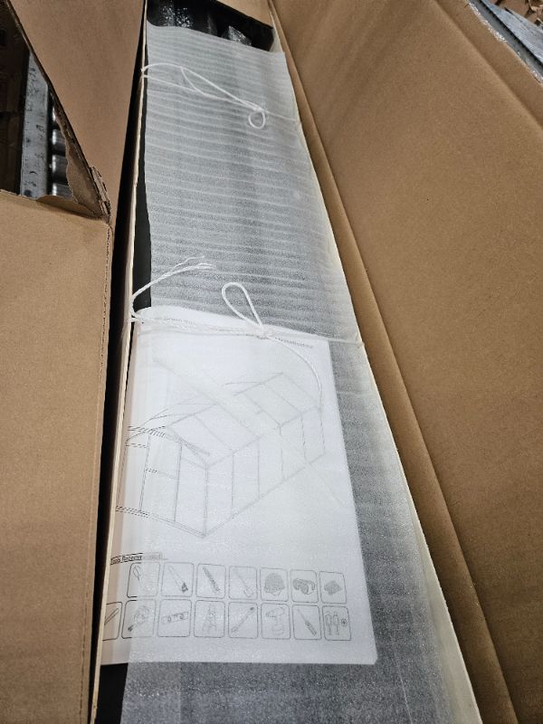 Photo 1 of *** INCOMPLETE SET ** Greenhouse, 6x10 FT Greenhouse for Outdoors, Walk-in Green House with Ground Nails and Vent Windows, Sliding Lockable Door, Polycarbonate Green House for Outside Garden Backyard, Quick Setup, Black