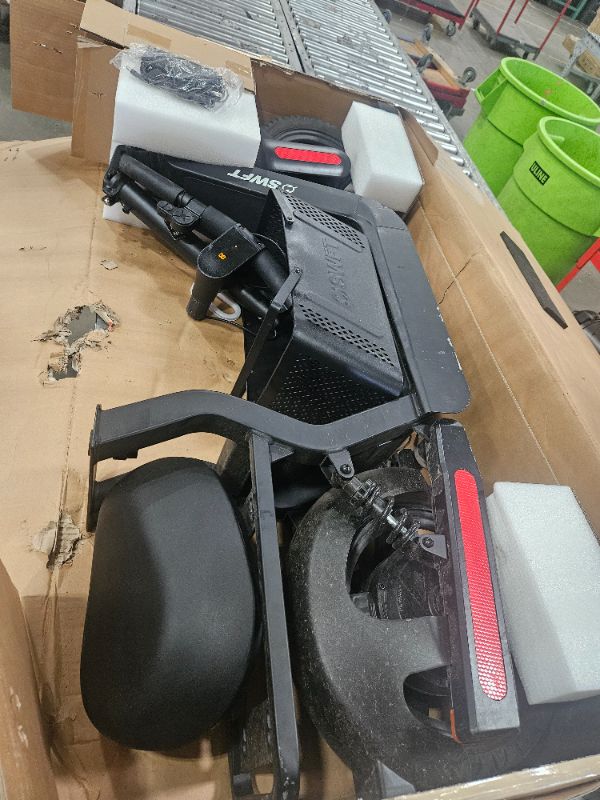 Photo 1 of ***PARTS ONLY***SWFT SD Electric Scooter with Seat- 15mi Operating Range, 18 mph, 14" Performance Wheels, Basket, Digital Display, Lockable