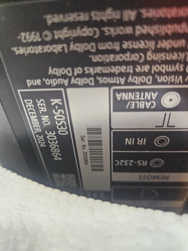 Photo 1 of Sony 50-Inch Class 4K Ultra HD BRAVIA 3 LED Smart TV with Google TV, Dolby Vision HDR, and Exclusive Features for PlayStation®5 (K-50S30), 2024 Model