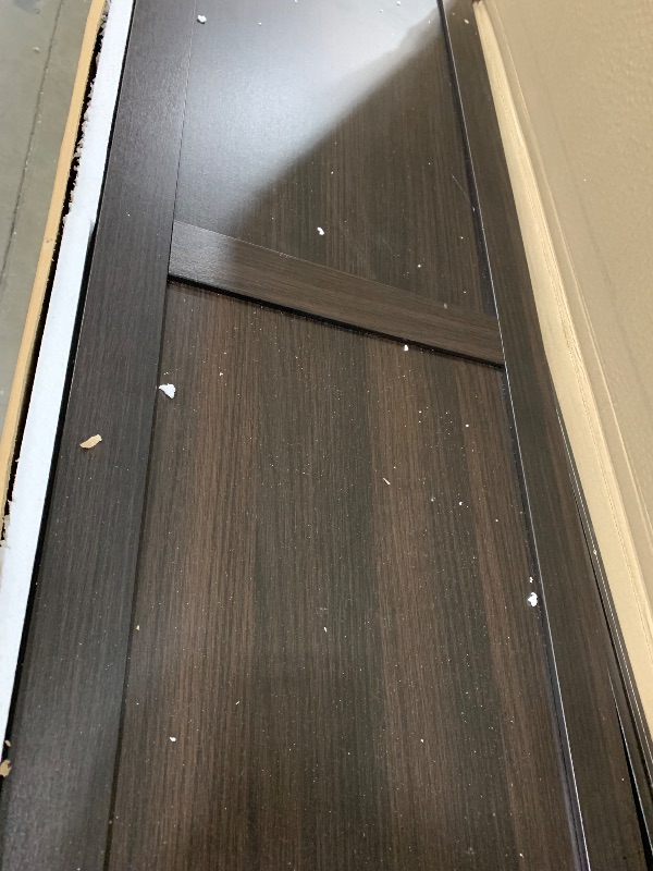 Photo 1 of (incomplete)(damage)(sold for parts only)(no refund) Sauder Storage Cabinet/ Pantry cabinets, 29.61 " x D: 16.02 " x H: 71.50", Cinnamon Cherry finish