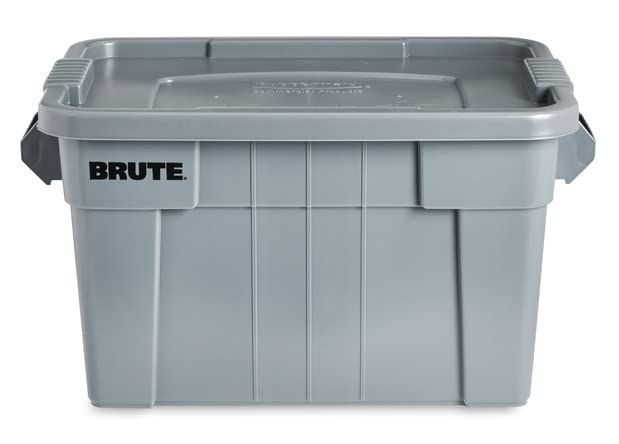 Photo 1 of  Commercial Products Brute Tote Storage Container with Lids-Included, 20-Gallon, Gray, 3 pack with lids