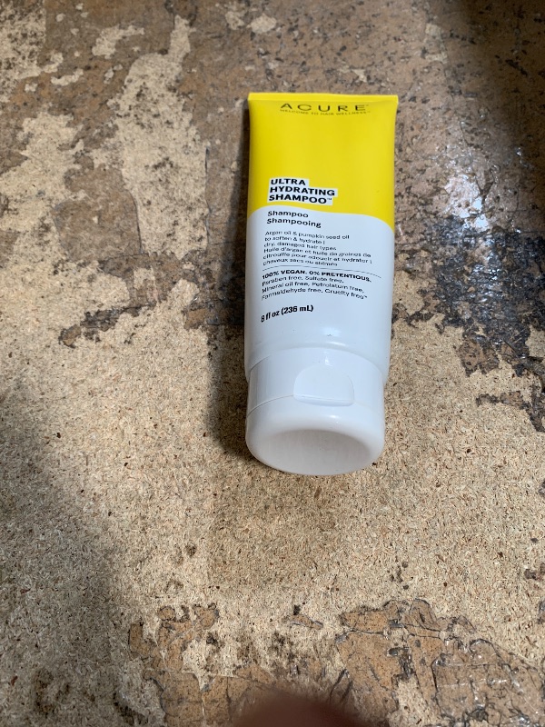 Photo 1 of Acure Ultra Hydrating Shampoo – Deep Moisture & Nourishing Formula for Dry, Dehydrated Hair, Restores Hydration, Vegan, Sulfate & Paraben-Free, 8 Fl Oz