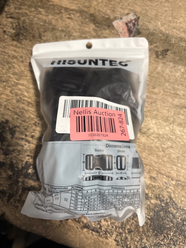 Photo 1 of 1 inch Straps and Buckles Set: 12 yard Nylon Webbing Strap 1" Wide, 10 pack Side Release Plastic Buckle, 20 pcs Tri-glide Slide Clip, Heavy Duty Quick Snap Fastener Dual Adjustable No Sewing Required