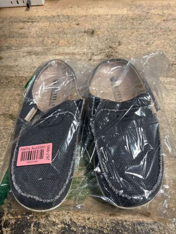 Photo 1 of LazyStep Men's Slippers with Arch Support, Canvas Mens Orthopedic Slippers, Slip on Clog, Indoor Outdoor Non-Slip House Shoes for Men(Charcoal, Size 11)
