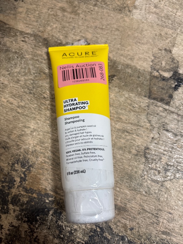 Photo 1 of Acure Ultra Hydrating Shampoo – Deep Moisture & Nourishing Formula for Dry, Dehydrated Hair, Restores Hydration, Vegan, Sulfate & Paraben-Free, 8 Fl Oz