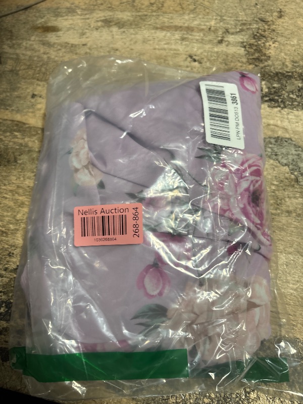 Photo 1 of ANRABESS Women’s Summer Loose Boho Flowy Wrap V Neck 3/4 Sleeve Floral Print Slit Beach Wedding Guest Long Maxi Dresses Floral Purple Small