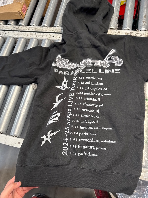 Photo 1 of aespa Official SYNK PARALLEL LINE World Tour Merch Collection Dateback Zip-Up Hoodie