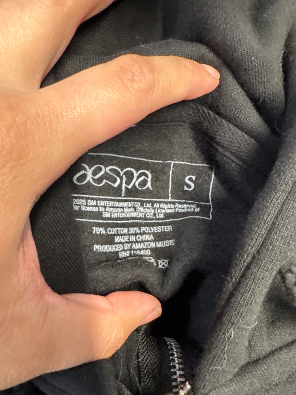 Photo 1 of aespa Official SYNK PARALLEL LINE World Tour Merch Collection Dateback Zip-Up Hoodie