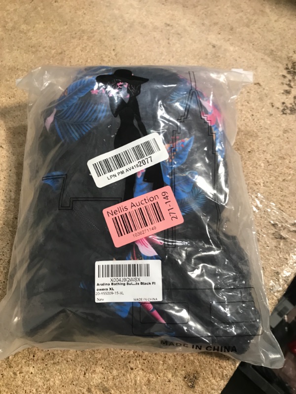 Photo 1 of Arolina Bathing Suits for Women Over 50 Modest Long Sleeve Swimsuits Upf50+ Rash Guard with Swim Shorts Black Flowers XL