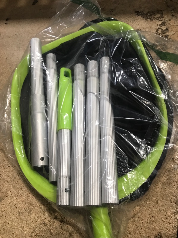 Photo 1 of ?Upgrade? Pool Net Total Length 6 Feet, Swimming Pool Skimmer Net with 6 Section Telescopic Aluminum Pole for Fast Cleaning Ponds, Hot Tub, and Spas, Pool Cleaner Supplies and Accessories