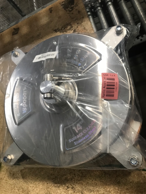 Photo 1 of 14" Pressure Washer Surface Cleaner with 4 Wheels - Stainless Steel Surface Cleaner for Pressure Washer Attachment for Concrete, Patio, Sidewalk, Deck and Driveways - PWS14