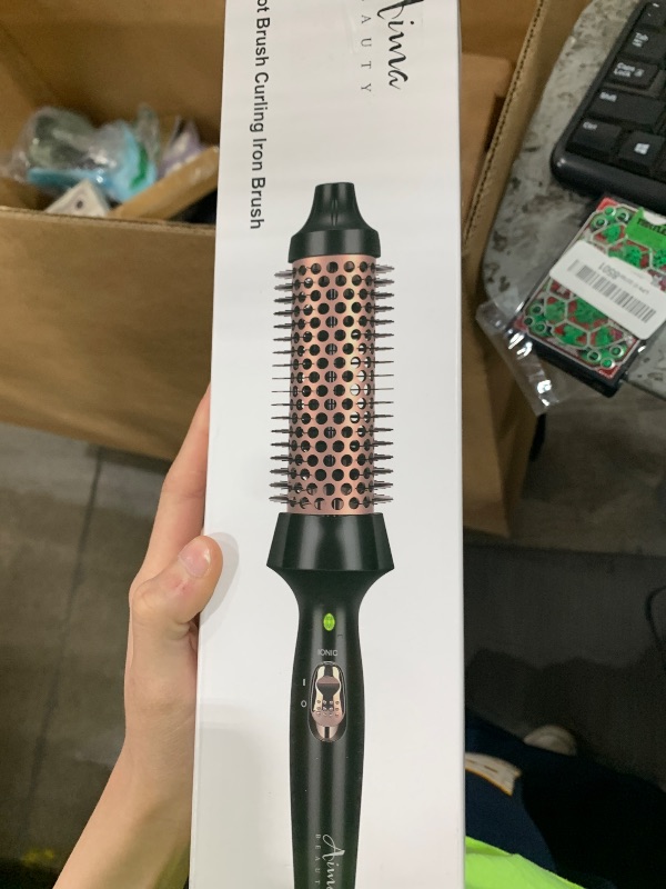 Photo 1 of Aima Beauty Thermal Brush, 1.3"/35mm Volumizing Brush Makes Hair Silky Smooth, Ionic Hot Brush Create Smooth & Shiny Loose Curls, Fast Heating, Dual Voltage, 60Mins Auto Shut down, Black