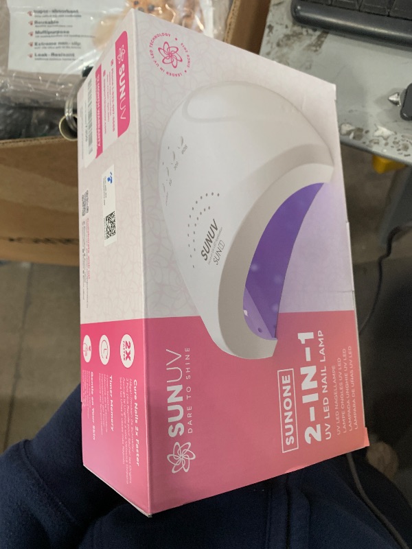 Photo 1 of SUNUV UV LED Nail Lamp, Gel Light for Nail Polish UV Dryer with 3 Timers SUNone White