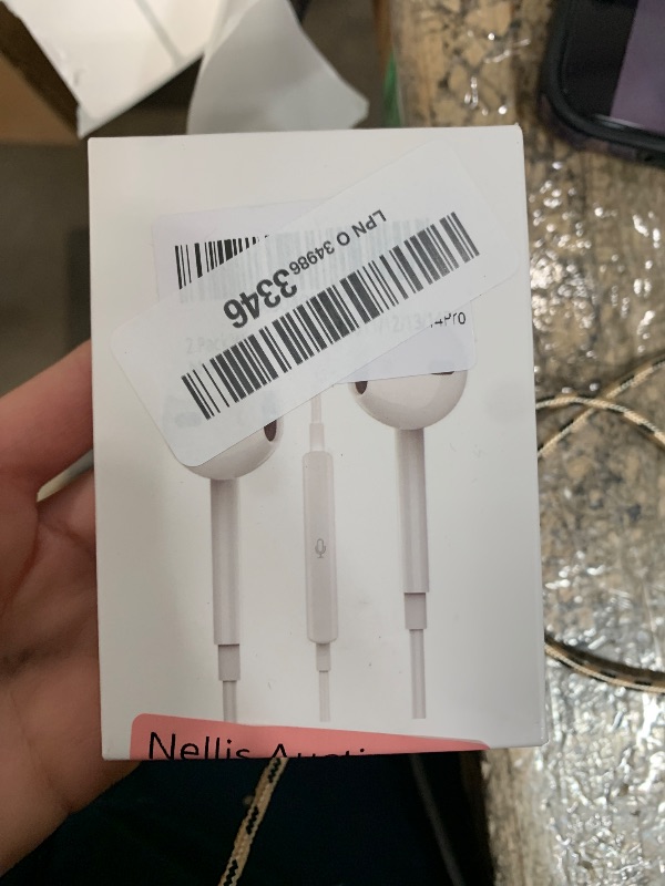 Photo 1 of 2 Pack Wired Headphones for iPhone Earbuds with Lightning Connector Earphones with Built-in Microphone & Volume Control Compatible with iPhone 7/8/X/11/12/13/14Pro