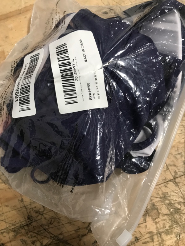 Photo 1 of American Trends Women's String Two Piece Halter Top Triangle Bikini Set with Tie Side Bottom Sexy Swimsuit Bathing Suits 10 Navy Blue L