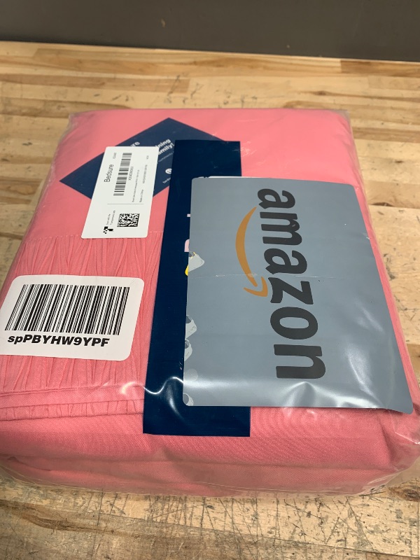 Photo 1 of Bedsure King Size Sheets Set - 4 Pieces Soft King Sheets - Breathable & Cooling - Hotel Luxury - Easy Care Polyester Microfiber Bedding for Women, Men, Geranium Pink