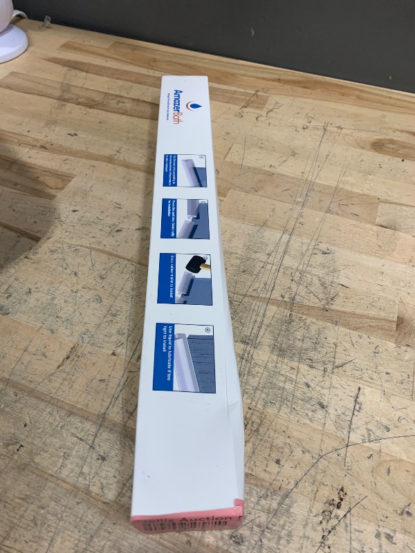 Photo 1 of AmazerBath Shower Door Bottom Seal for 1/2 Inch Glass - 47.25 Inches (15.75 Inches * 3), 3 Section Segmented Shower Installation Kit Frameless Glass Door Seal Strip
