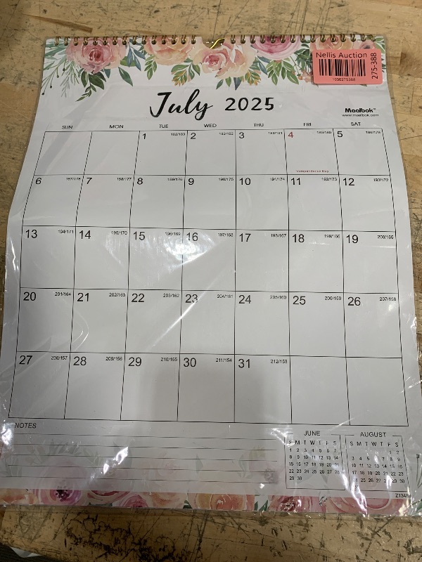 Photo 1 of 2025-2026 Wall Calendar - JUL 2025 - DEC 2026, 18 Months Calendar 2025-2026, 11.4" x 14.5", Large Blocks, 2025-2026 Calendar, Premium Paper, Floral