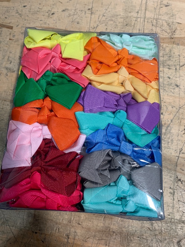 Photo 1 of 80PCS 3Inch Hair Bows for Girls Grosgrain Ribbon Toddler Hair Accessories with Alligator Clips for Toddlers Baby Girls Kids Teens in Pairs