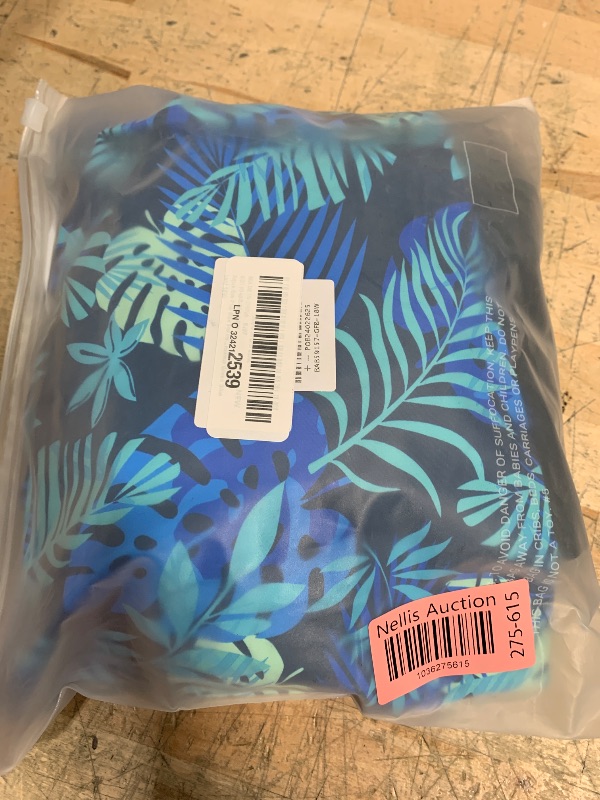 Photo 1 of Aqua Eve Plus Size Swimsuits with Shorts Two Piece Tankini for Women Flowy Bathing Suits Athletic Swimwear Green Blue Leaf 18W