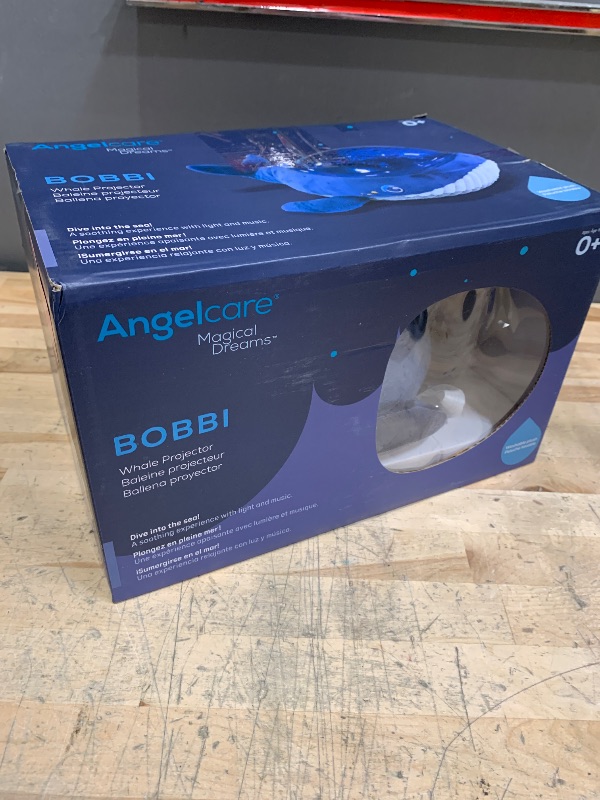 Photo 1 of Angelcare Bobbi The Whale Ceiling Night Light Projector for Babies and Kids, Sleep Soother with Adjustable Volume Lullabies, White Noises, 3 Night Light Intensities