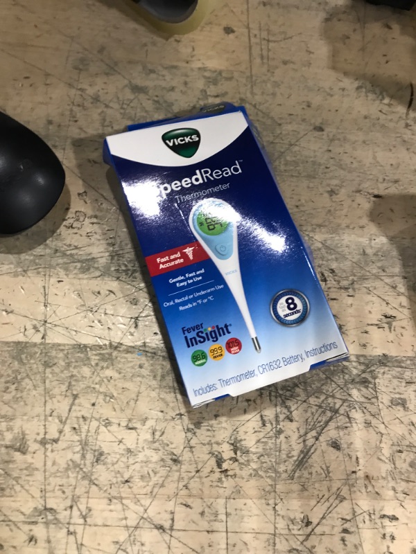 Photo 1 of Vicks SpeedRead Digital Thermometer with Color-Coded Temperature Readings, Use as Oral Thermometer, Baby Rectal Thermometer or Under The Arm, Water Resistant, FSA and HSA Eligible