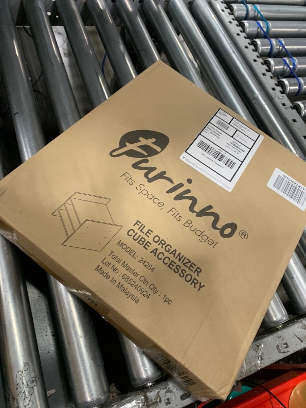 Photo 1 of Furinno Cubicle 3-Shelf File Organizer Cube Insert, White