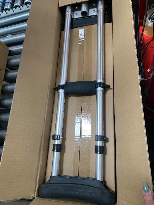 Photo 1 of Support Way Under Arm Aluminum Pain Free Knee Crutch with Widened Base for Ankle Injury Sprains and Alternative to Knee Scooter, Height Adjustable Lightweight Waking Cane Support for Knee Rest