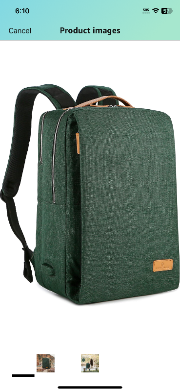 Photo 1 of Nordace Siena Smart Backpack with USB Charging - 15.6 Inch Laptop Backpack, 19L Daily Backpack for Travel, Everyday, or Work (Dark Green)