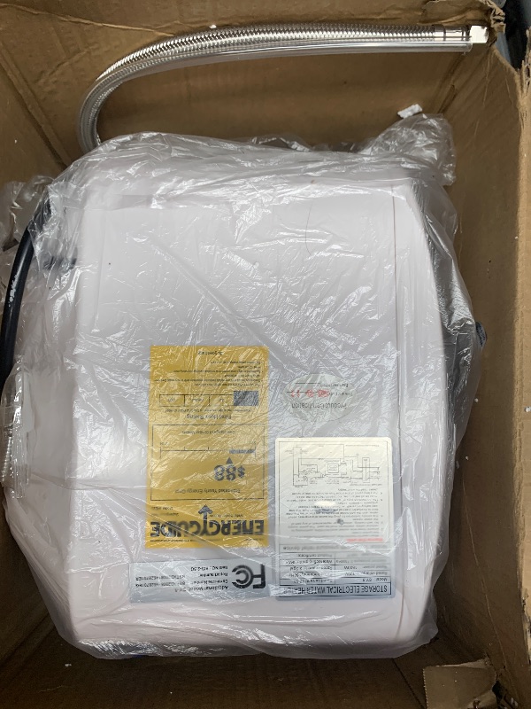 Photo 1 of 110V-120V 1440-1500W Small Under Sink Tank 2.5 Gallon Water Heater Hot Storage,Mini Instant Electric RV TR Trailer Kitchen Compact,Food Truck 2 PCs 16” Long 1/2”FIP Stainless Steel Hose (BI-2.5)
