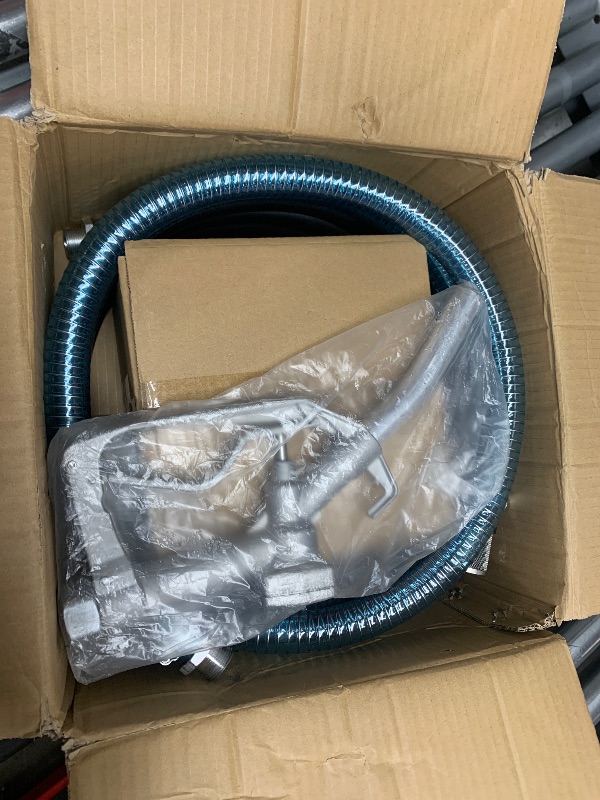 Photo 1 of 12V DC Fuel Transfer Pump, 10GPM Self-priming Gasoline Diesel Oil Fuel Transfer Pump Kit w/Manual Nozzle & Hose, Heavy Duty Fuel Oil Transfer Pump for Gasoline, Diesel, Kerosene & More Mustrod