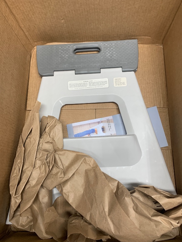 Photo 1 of Vigar Compact Step Stool Foldable, 16-inch Two-Step Stools for Adults up to 330 Pound, Lightweight Stool, Non-Slip Folding Step Stool, Gray